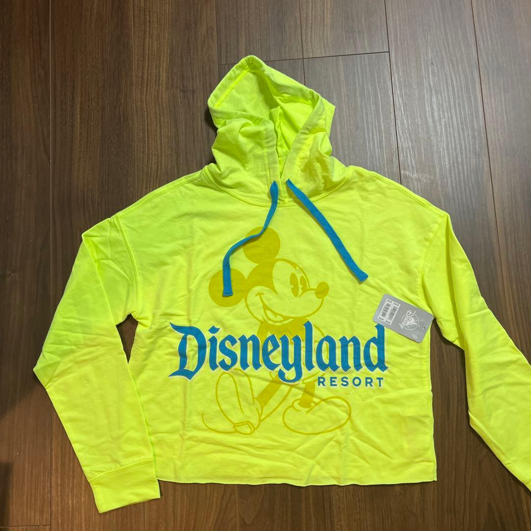 新品　海外ディズニーランド限定　ミッキー　M　フード付き　スウェット　Tシャツ