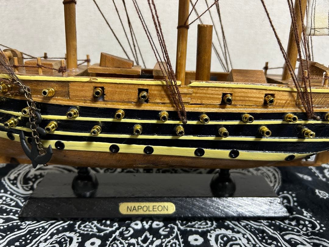 帆船模型 NAPOLEON 木製 置物 インテリア レトロ アンティーク