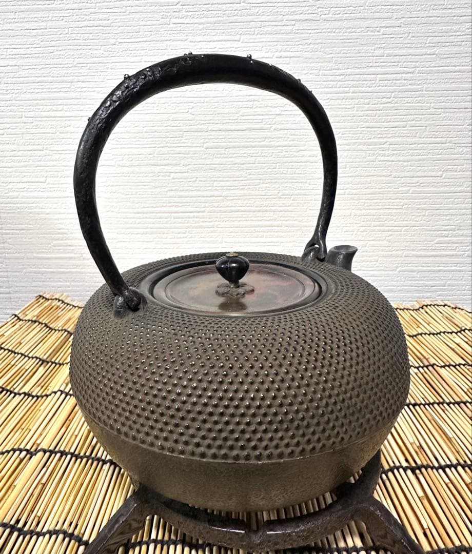 新品　敬典工房正寿堂山正造銀粒象嵌鉉銀口斑紫銅蓋１２型人間国宝　高橋 敬典作