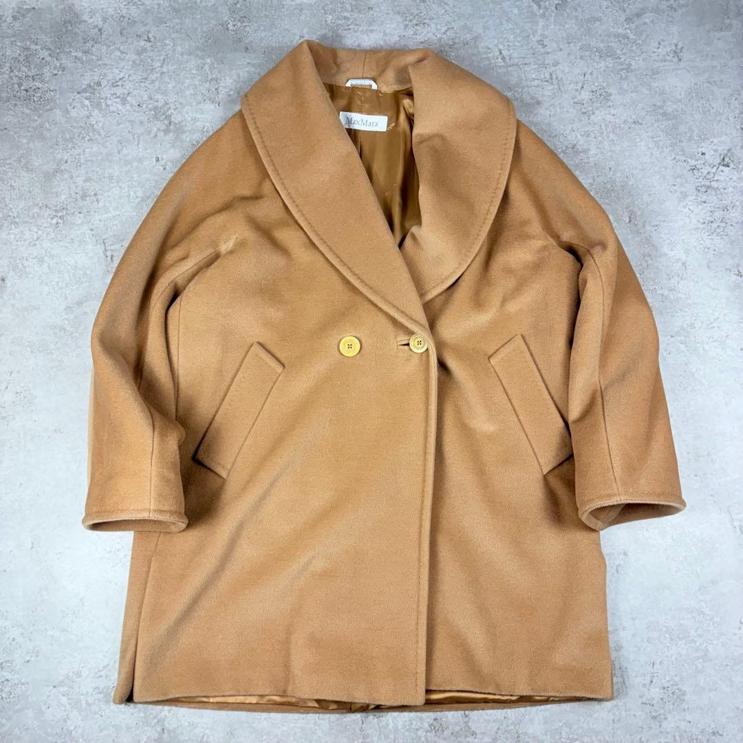 マックスマーラ　Max Mara カシミヤ　ウール　42 白タグ　コート