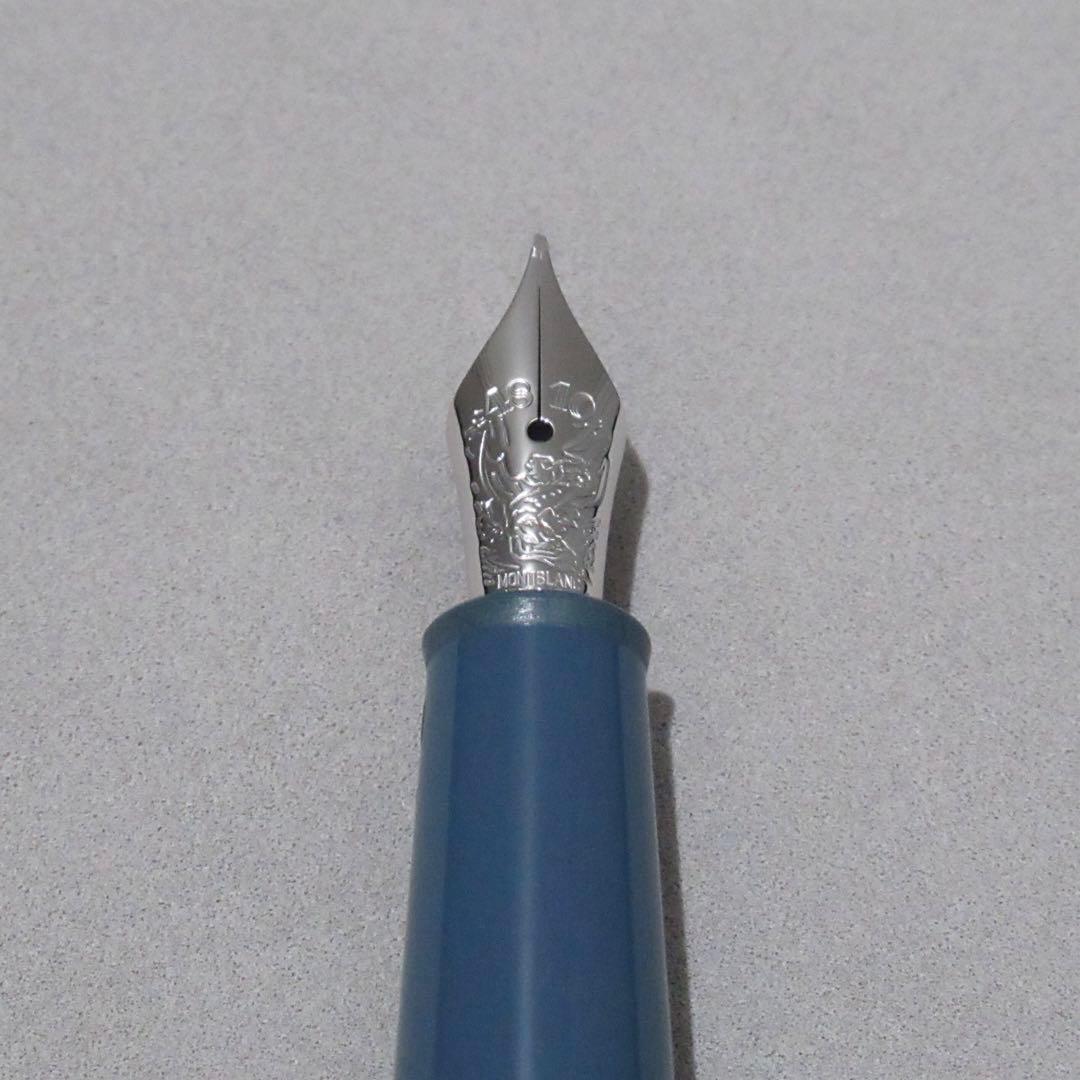 モンブラン 万年筆 145 グレイシャー ブルーグレー ドゥエ 129403