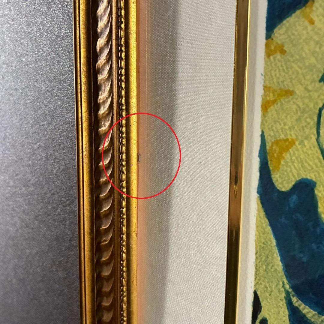 ピエール・ボンコンパン「テーブルクロスの静物」リトグラフ 大作 直筆サイン入り