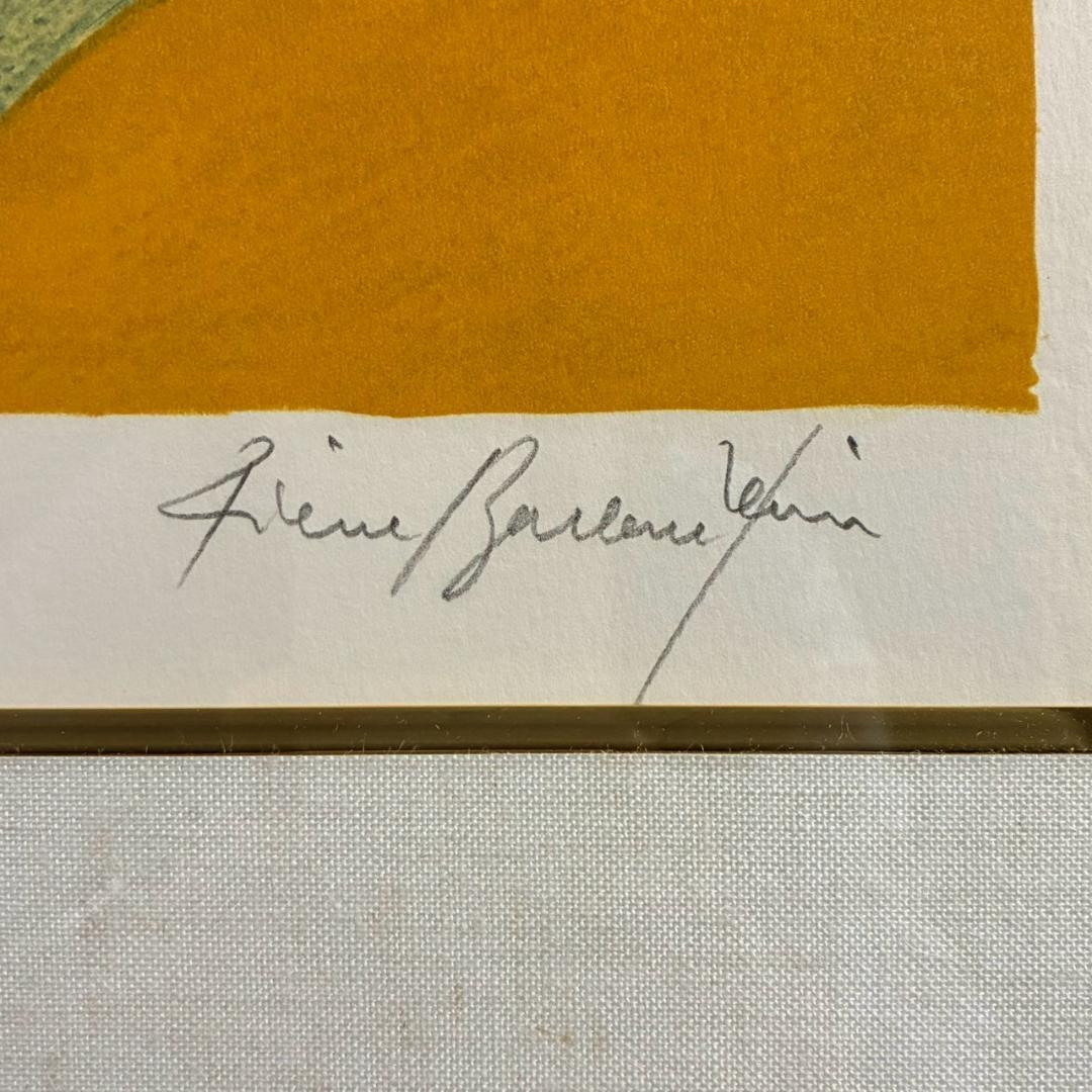 ピエール・ボンコンパン「テーブルクロスの静物」リトグラフ 大作 直筆サイン入り