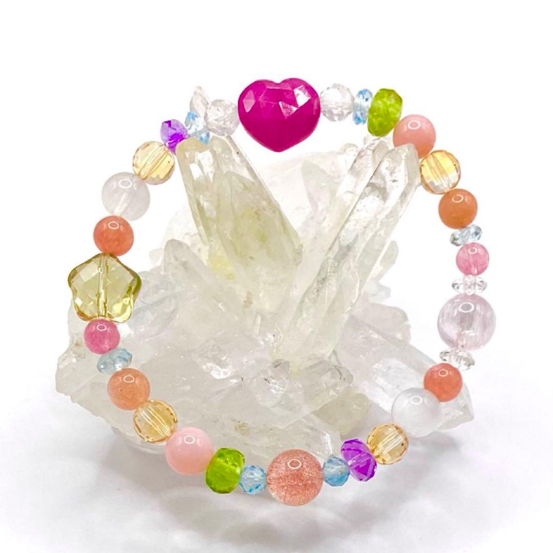 天然石★ブレスレット ストロベリークォーツ ♪ 359