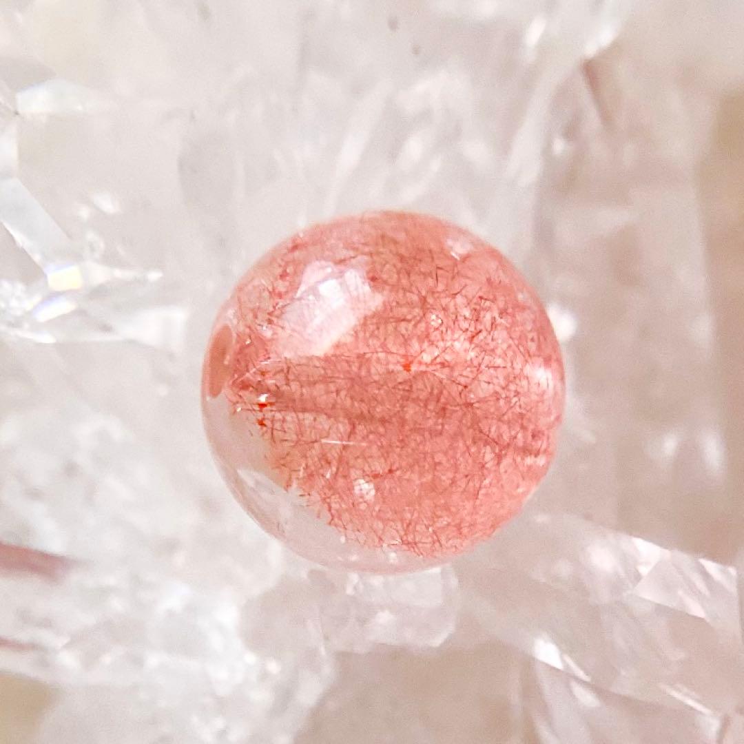 天然石★ブレスレット ストロベリークォーツ ♪ 359