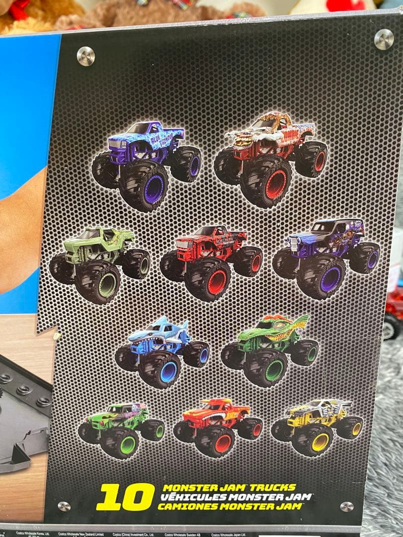 ミニカー Monster Jam Pit Party & Go 10 TRUCKS set