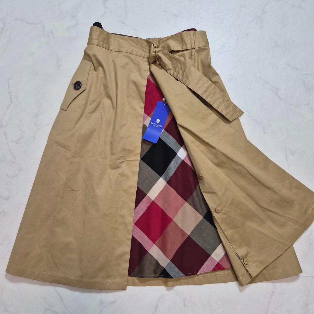 【タグ付き】BLUE LABELCRESTBRIDGEクリアソフトツイルスカート