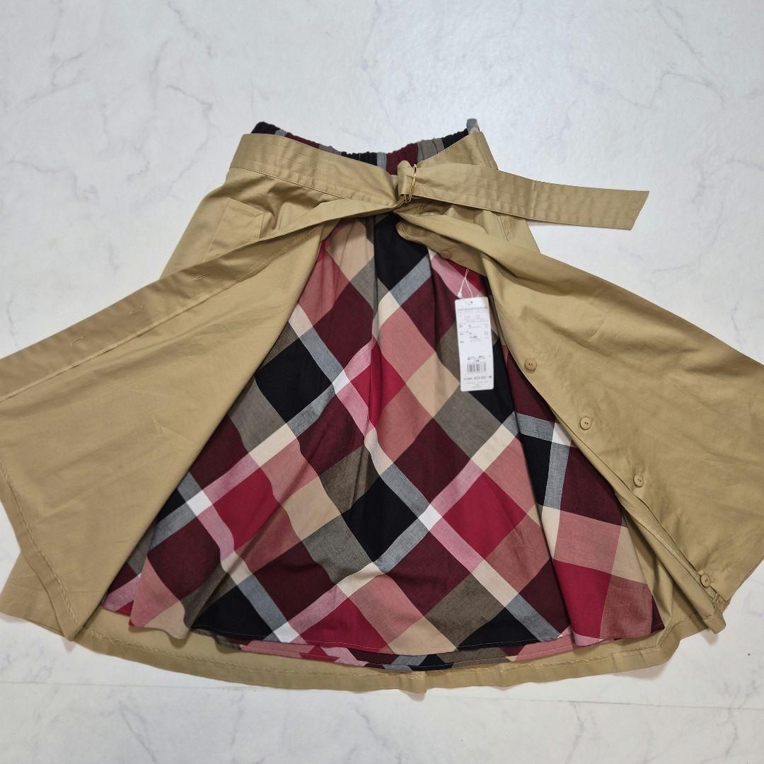 【タグ付き】BLUE LABELCRESTBRIDGEクリアソフトツイルスカート