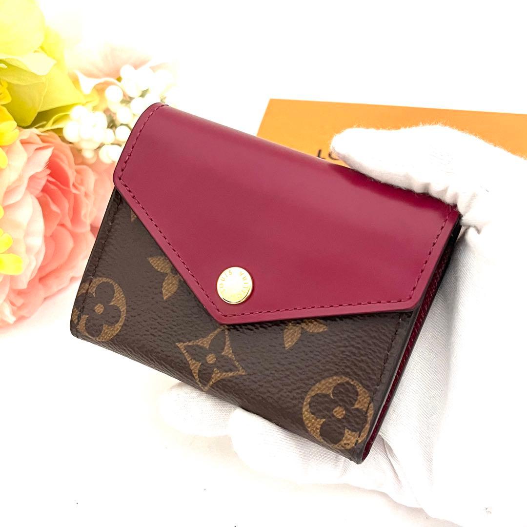 ポルトフォイユゾエ フューシャ ルイヴィトン モノグラム コンパクト財布