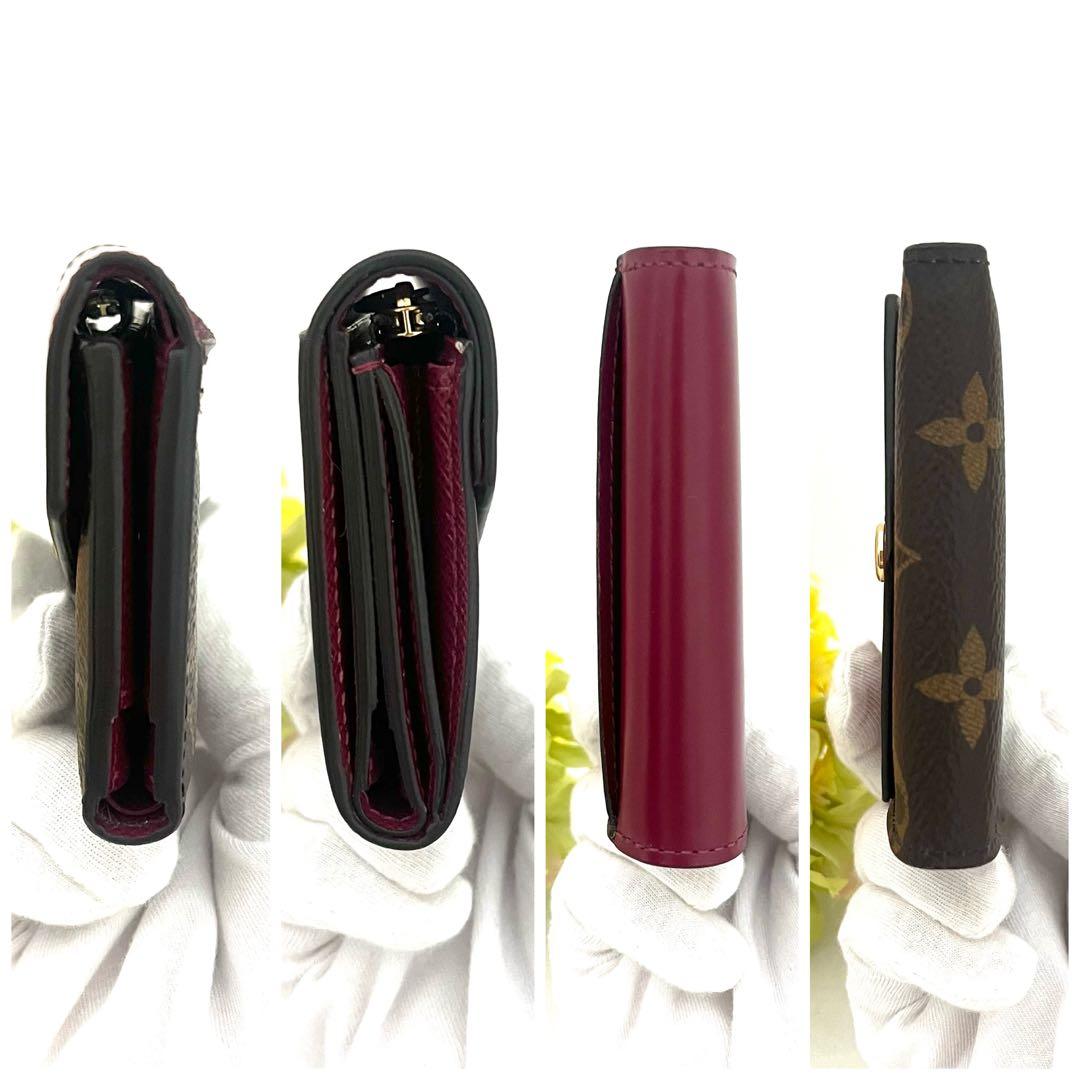 ポルトフォイユゾエ フューシャ ルイヴィトン モノグラム コンパクト財布