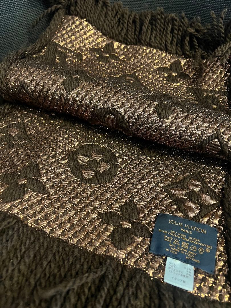 LOUIS VUITTON ブラウン マフラー　サンシャイン