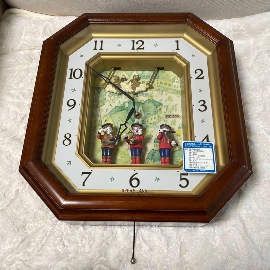 【貴重！シール付メロディと人形動作品】ドリームランド　re511b からくり時計
