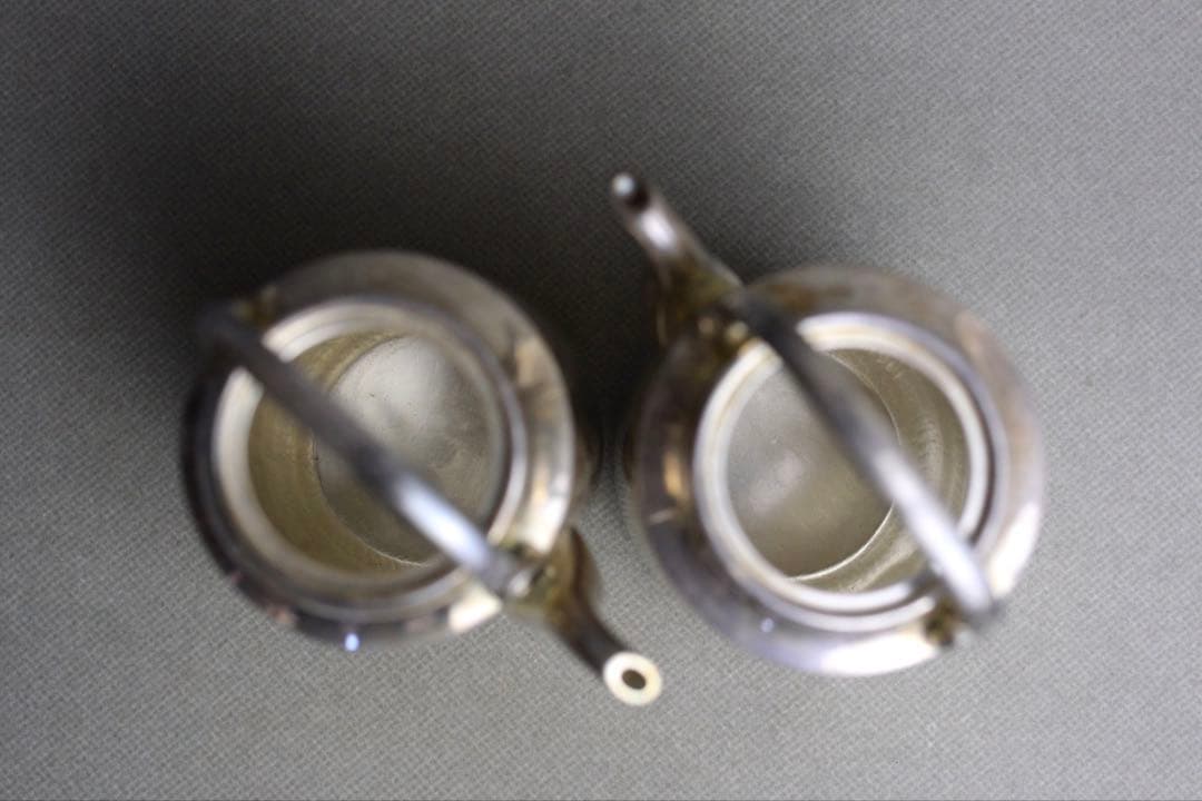 三世　秦蔵六　蔵六　純銀七壽酒注　一双　純銀　急須　水注　共箱付き　本物保証