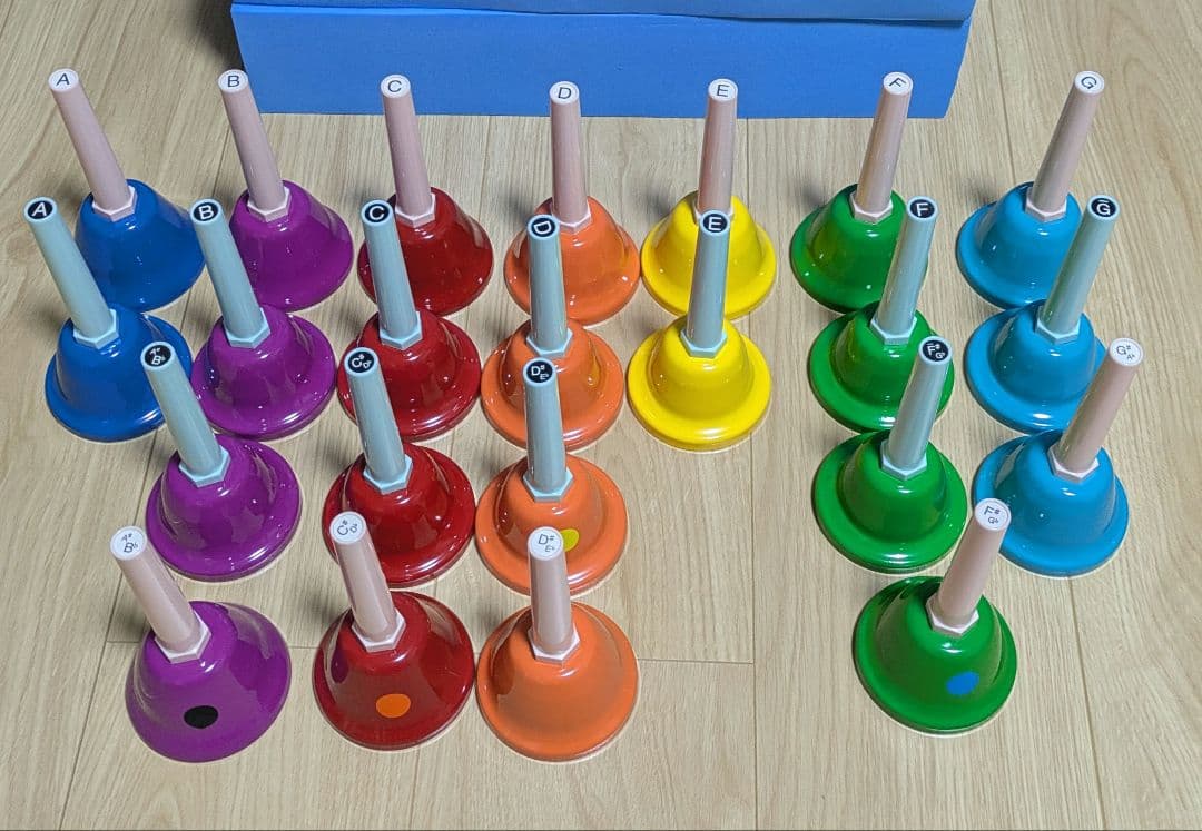 ZEN-ON ミュージックベル ハンドベル 23音 レインボーカラー