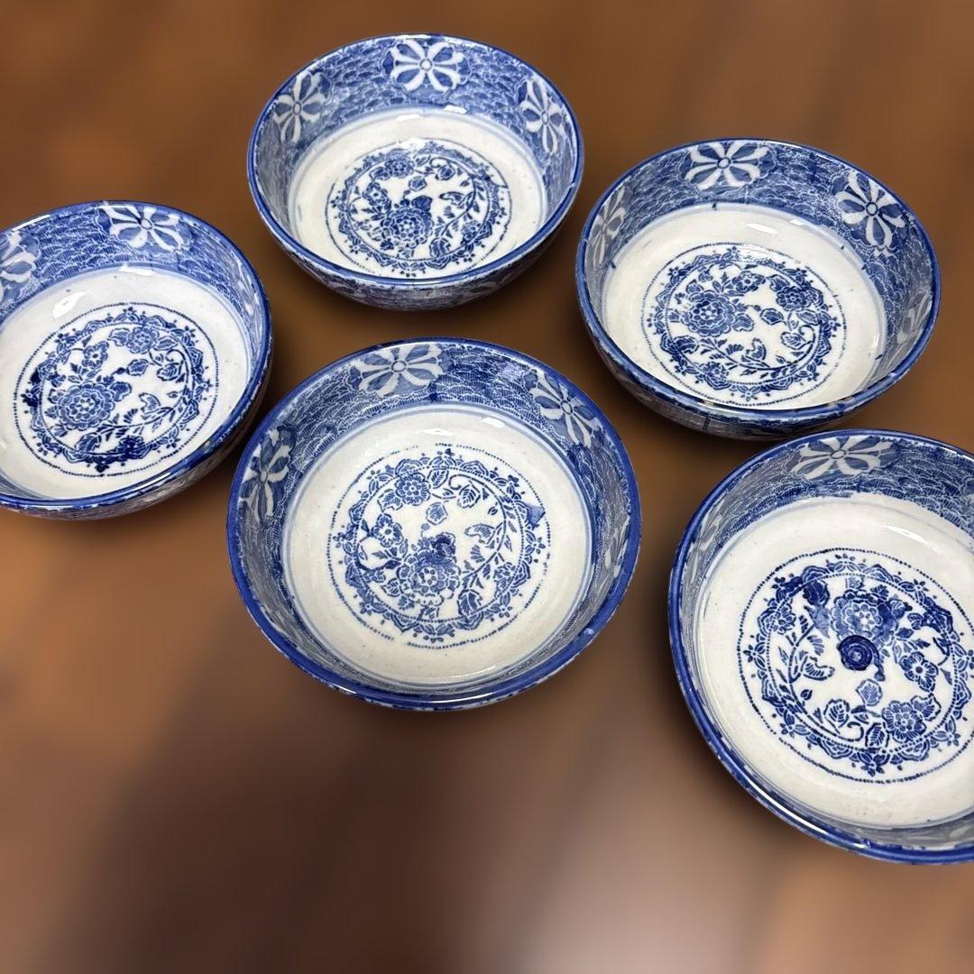 明治　印判の大きめなます皿（鉢）　骨董のある暮らし