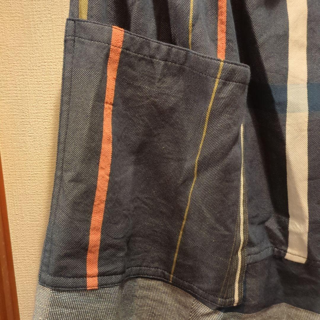 ストライプ柄サルエルパンツ