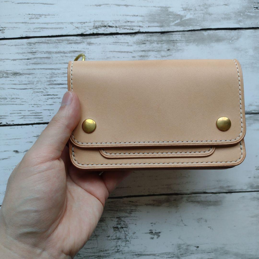 3層　ミドルトラッカー　ウォレット　イタリアンレザー