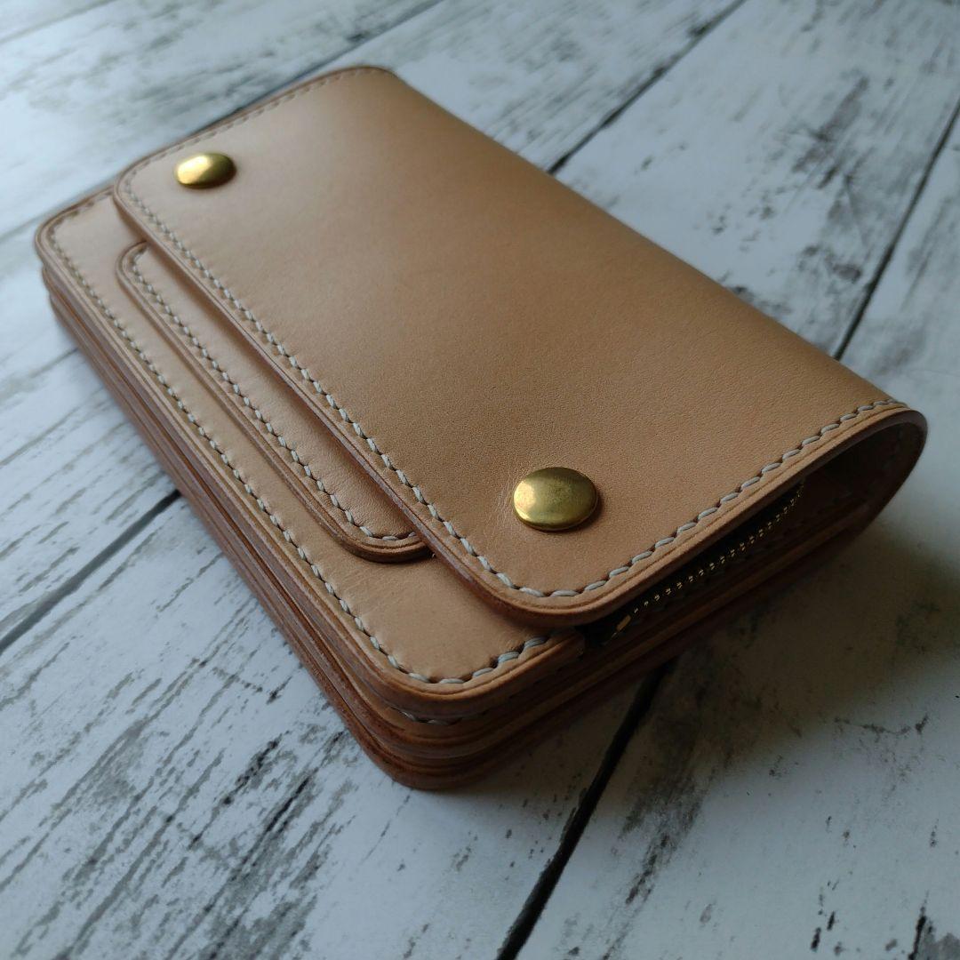 3層　ミドルトラッカー　ウォレット　イタリアンレザー