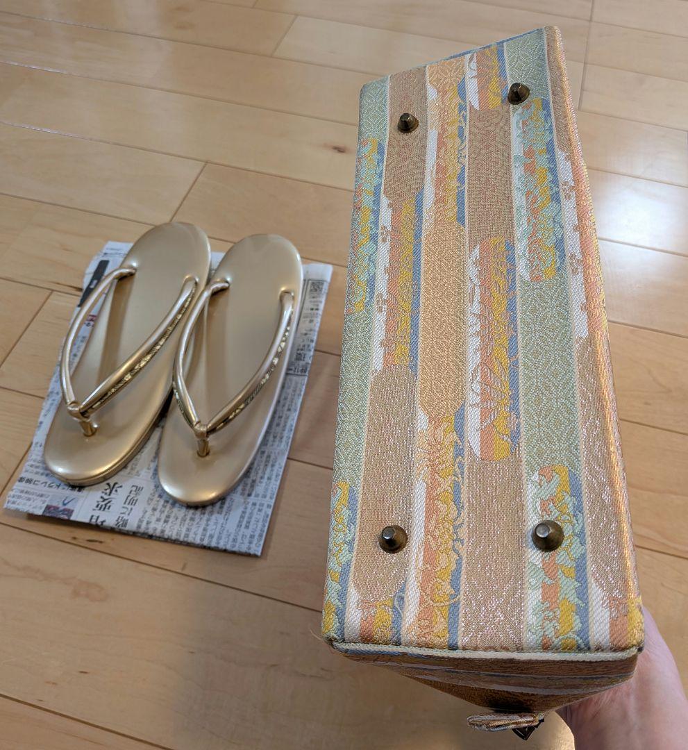 和装用バッグ草履セット　七五三　お宮参り　茶会　　利休バッグ