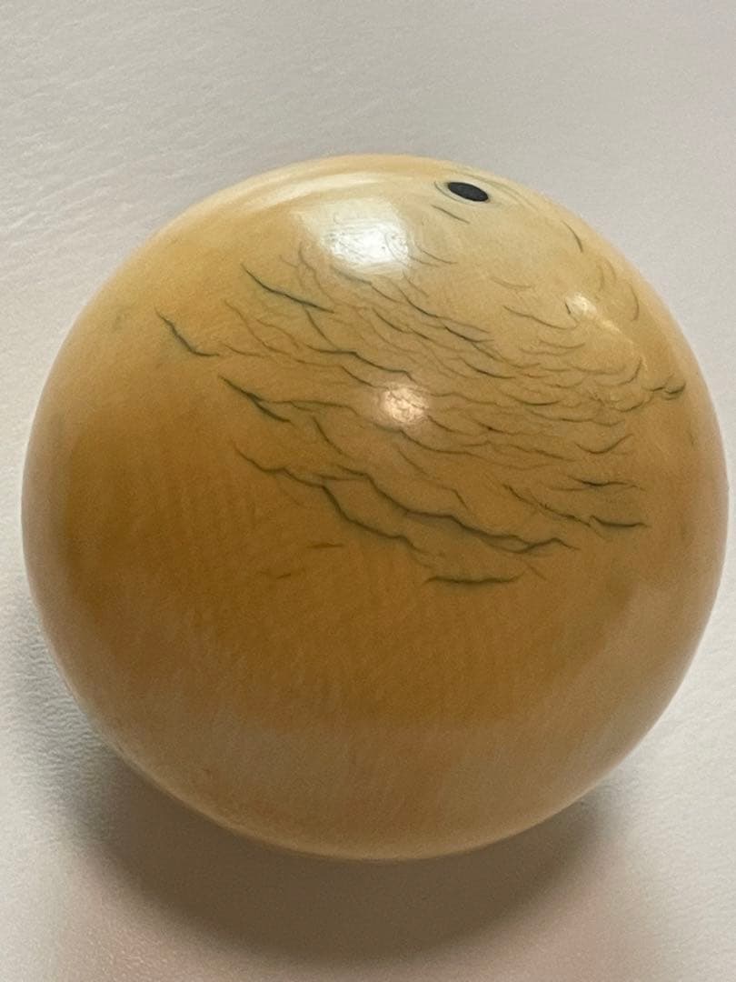 ビリヤード球　象牙風 赤白×4個 直径約6.2cm 重さ約987g 当時物