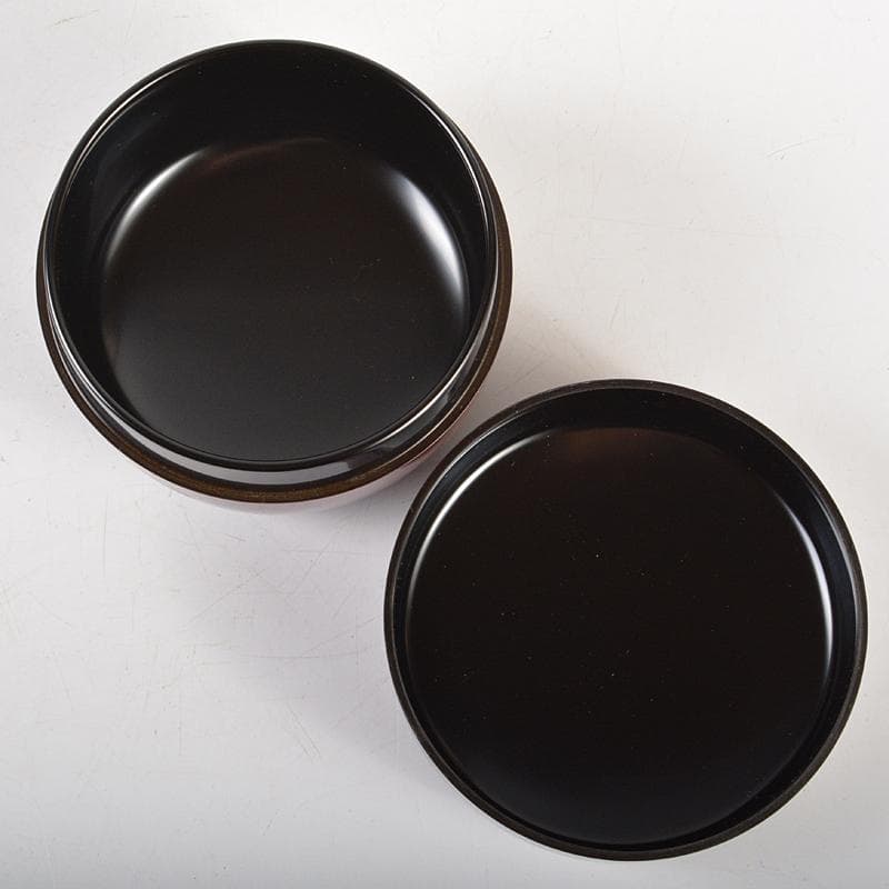 茶道具　山中塗　中村宗悦作　井伊宗観好　尾花に鶉蒔絵　平棗　共箱　V　R6409