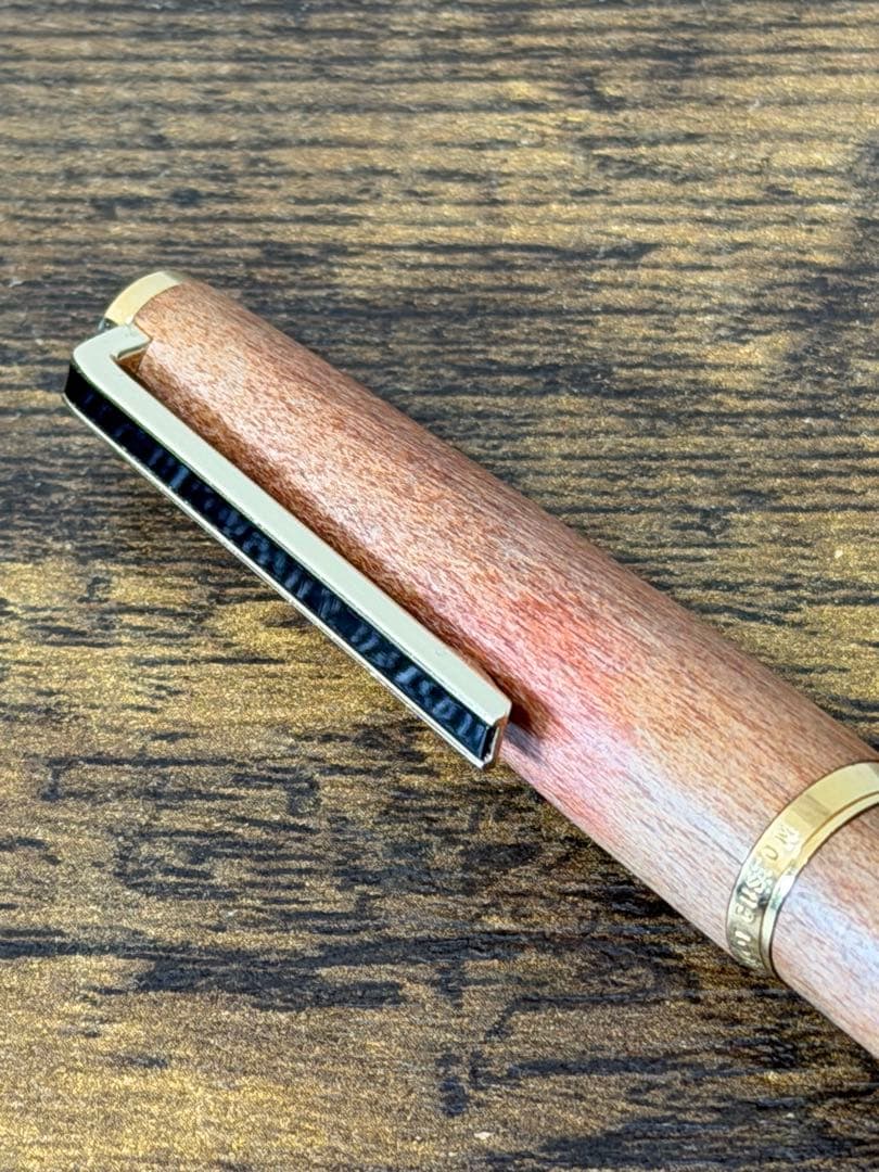 筆記確認&洗浄済　1972年製　初代カスタム　イタヤカエデ 18金　万年筆　細字