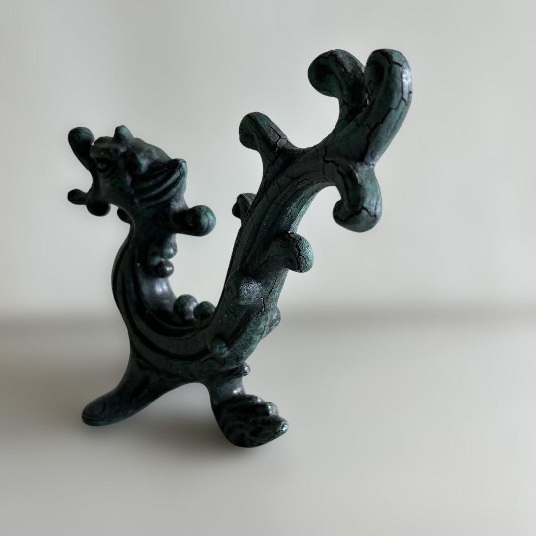 中国 古美術 鋳物 金属工芸 華龍 置物 龍置物 竜置物