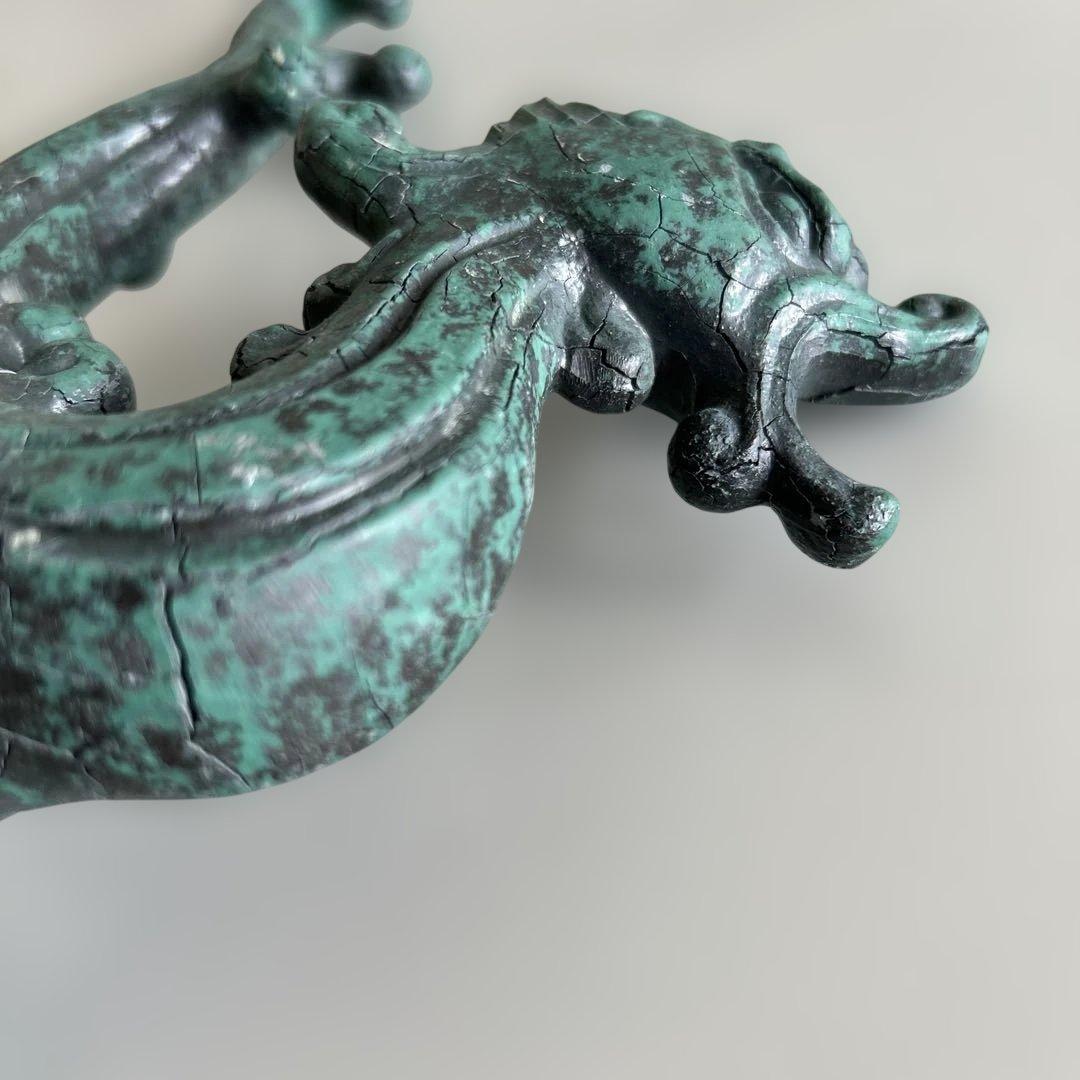 中国 古美術 鋳物 金属工芸 華龍 置物 龍置物 竜置物