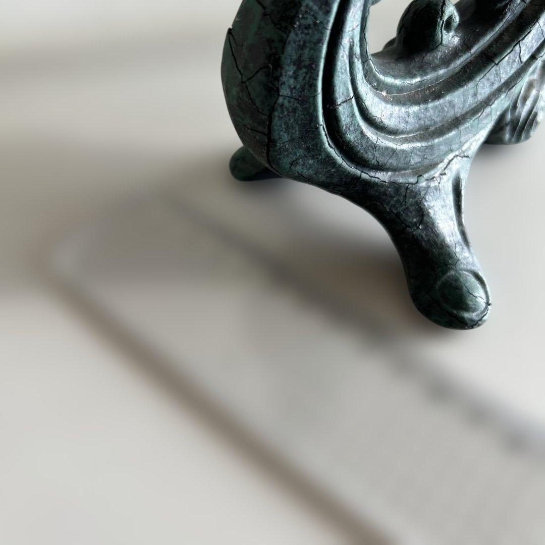 中国 古美術 鋳物 金属工芸 華龍 置物 龍置物 竜置物