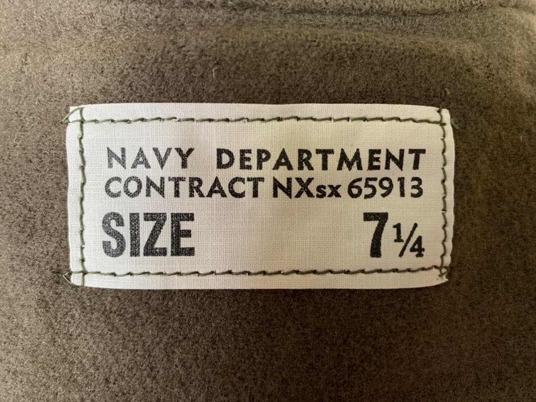 1940s 未使用 デッドストック 米軍 実物 USN デッキキャップ ④