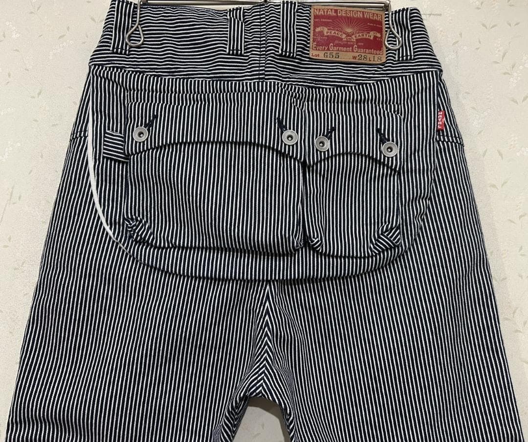 ＊ネイタルデザイン LotG55 ヒッコリー フラップ サルエルパンツ W28