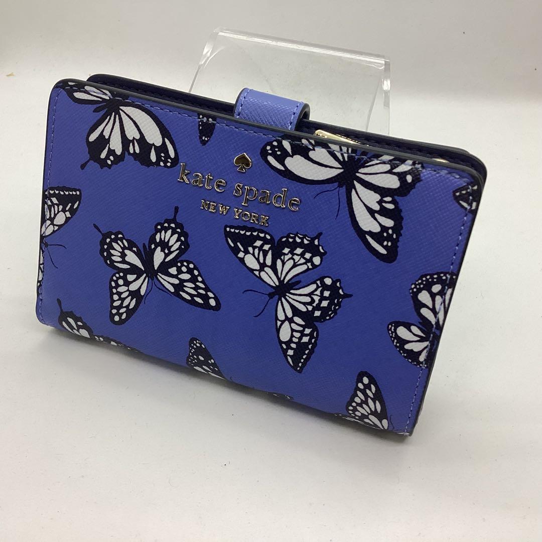 kate spade 蝶模様 二つ折り財布