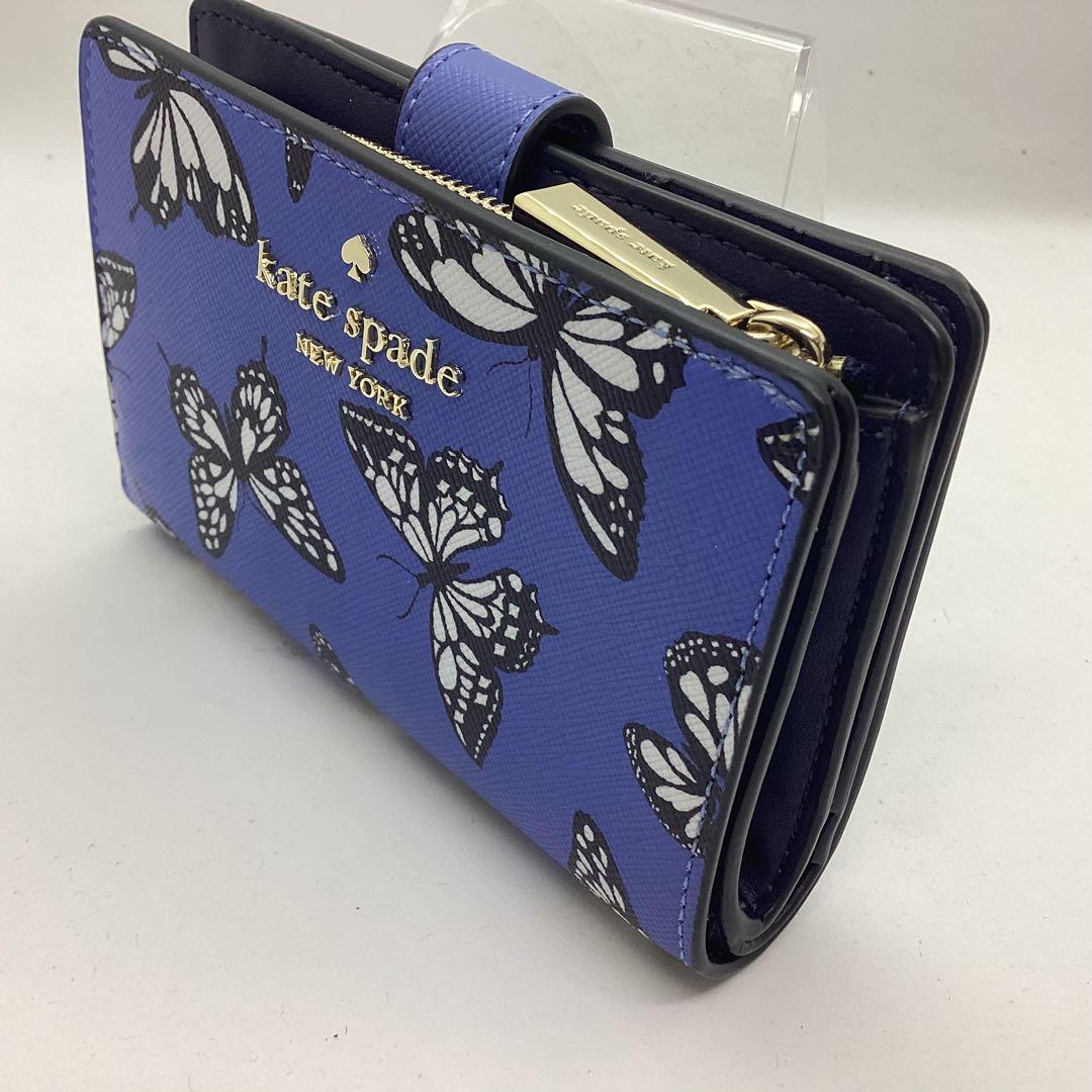 kate spade 蝶模様 二つ折り財布