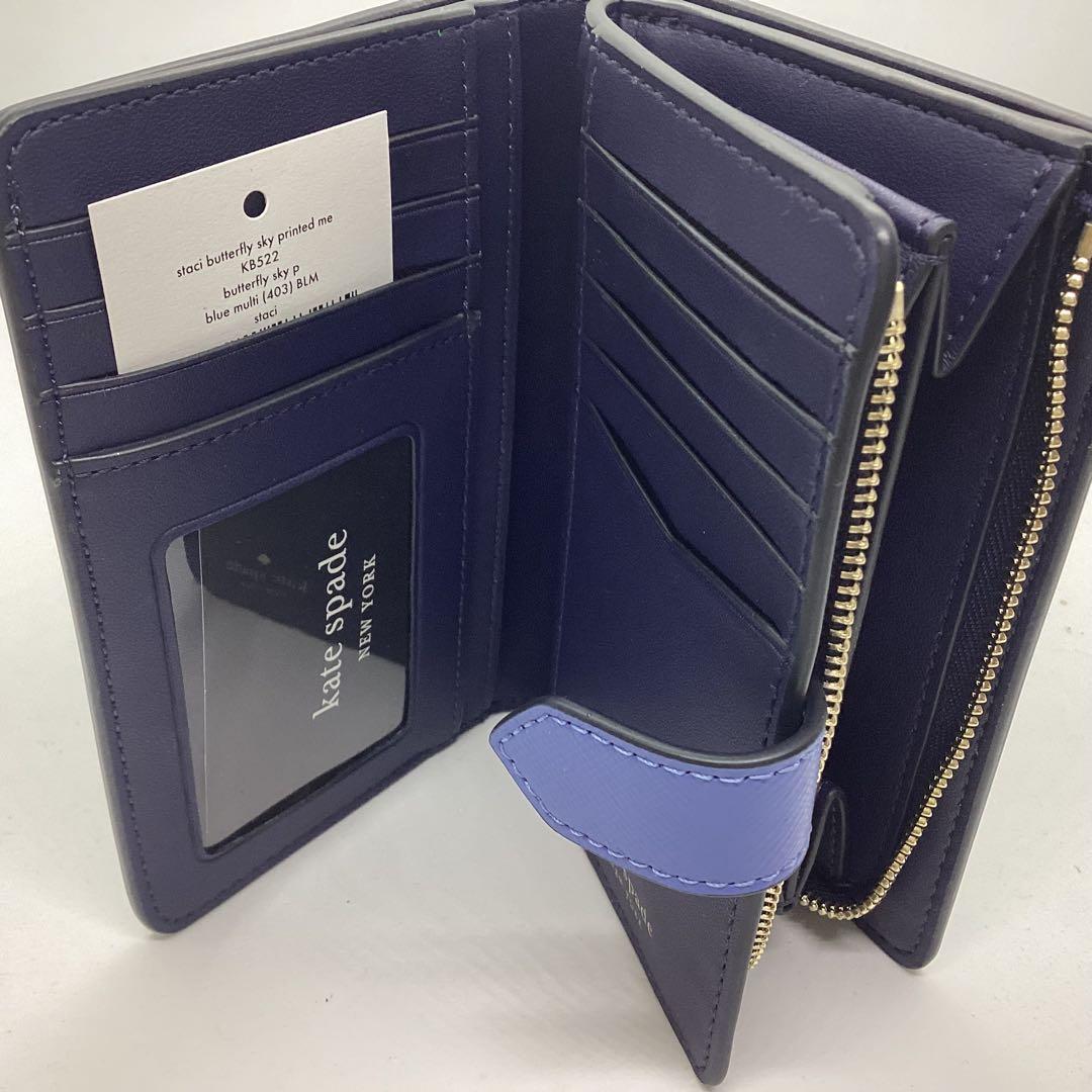 kate spade 蝶模様 二つ折り財布