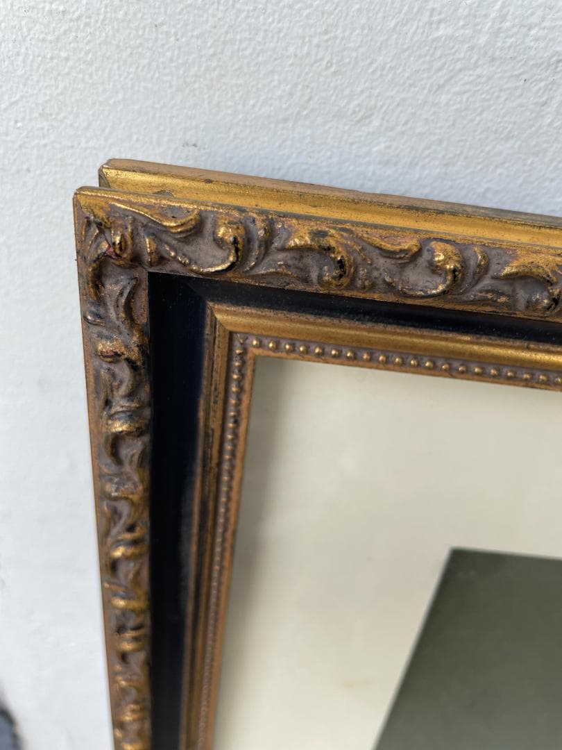 大型 額縁 フレーム アンティーク ゴールド マット付 高級 ヴィンテージ 美品