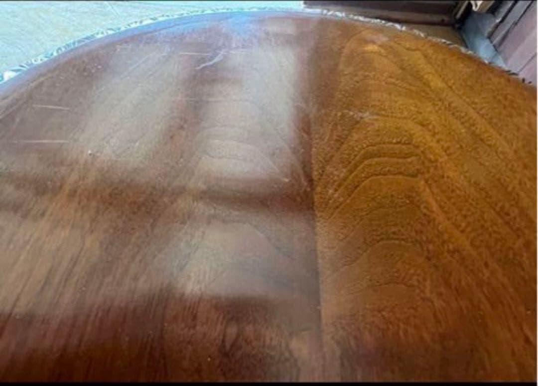 【匿名配送】猫足 楕円形★センターテーブル★彫 テーブル★アンティーク