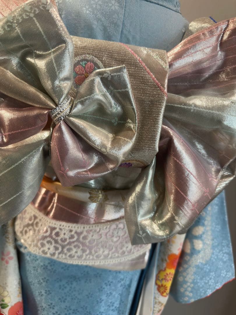 正絹　絞り　高級着物セット　7歳