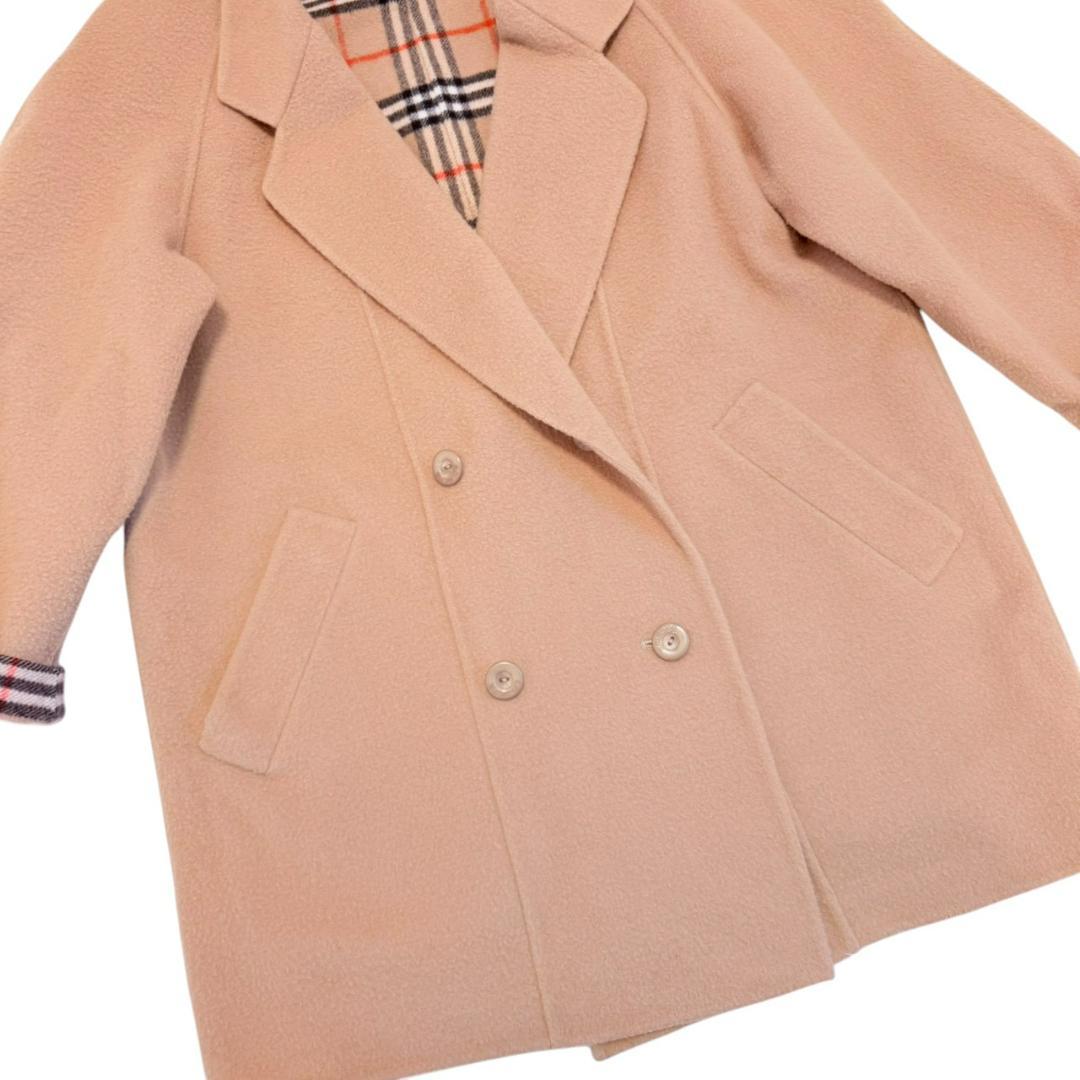 【美品】 Burberry ノバチェック ベージュ ウール チェスターコート