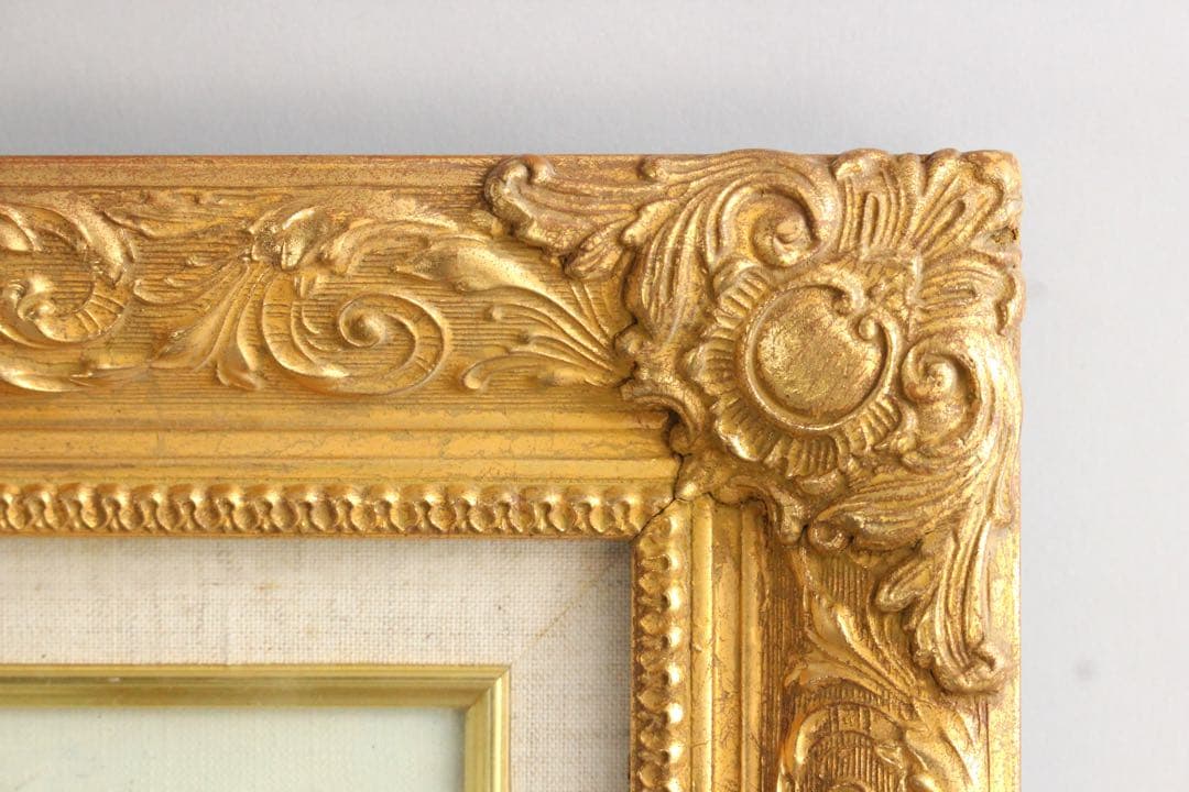 No5301 額装　黒田保「モン・サン・ミッシェル」　油彩画　F10号　送料無料