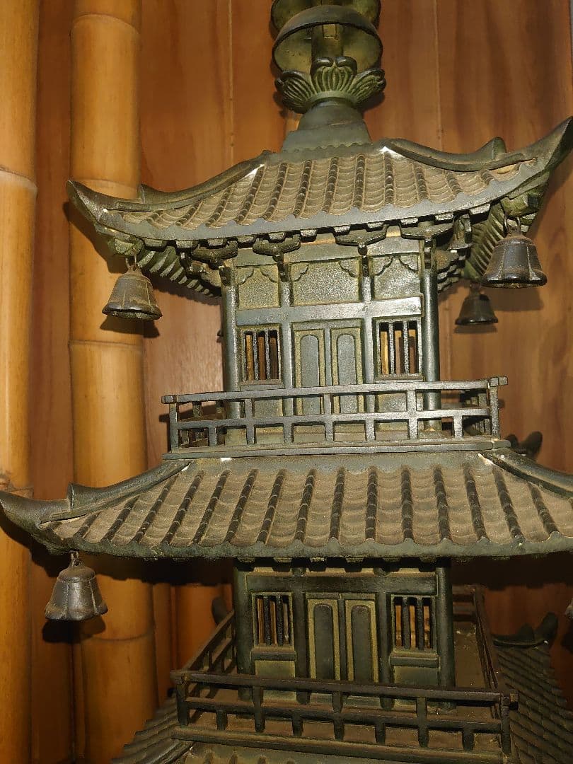 五重塔　骨董品　置物　青銅製