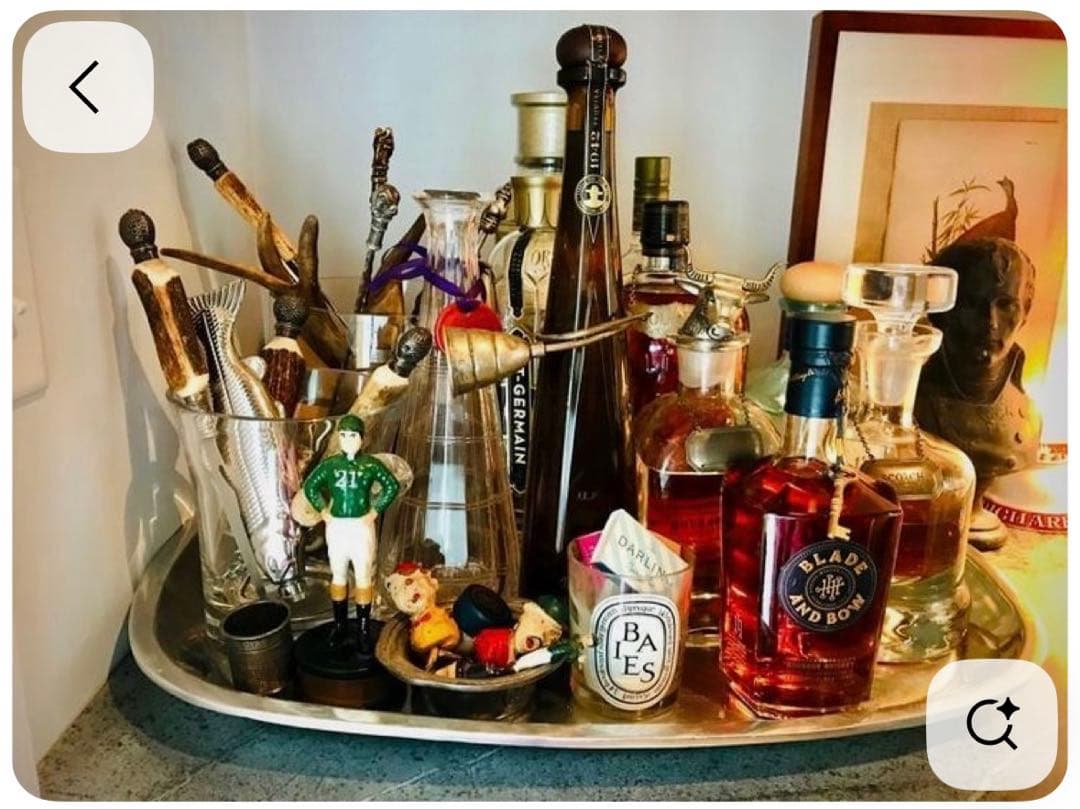 クラシックなアイアン製トレイテーブル　オーバル オシャレ！