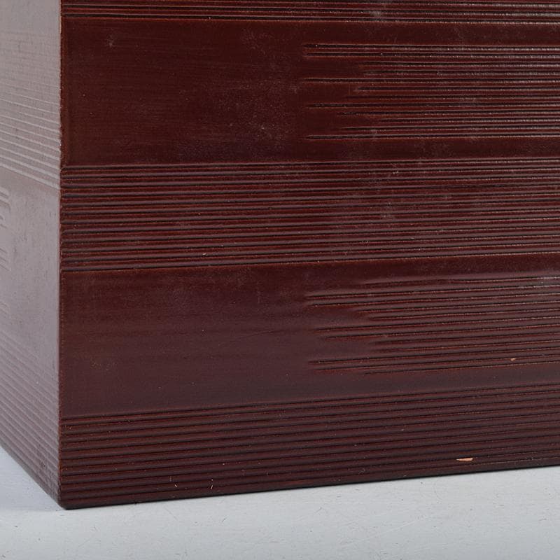 茶道具　利休茶箱　原平作　茶碗　朱塗　棗など　八点　一式　M　R9461