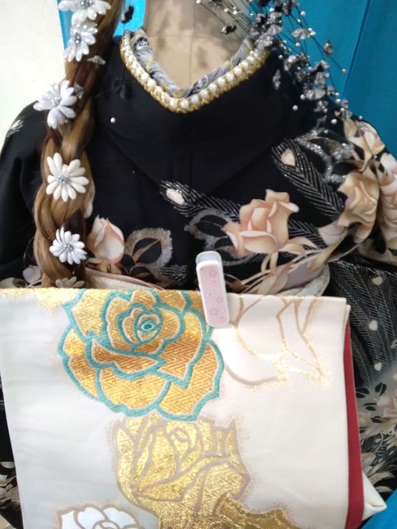 振袖フルセット、鈴乃屋振袖成人式、重ね衿帯揚げ帯締め、西陣袋帯、襦袢、ガード加工