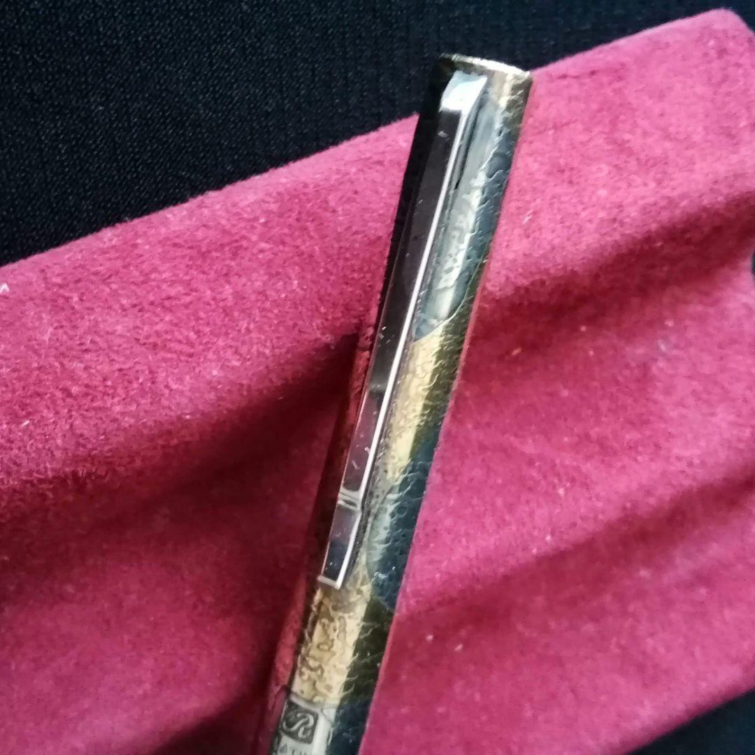 逸品　プラチナリビエール銀河　スターリングシルバーに本金焼き付け万年筆　金銀触刻