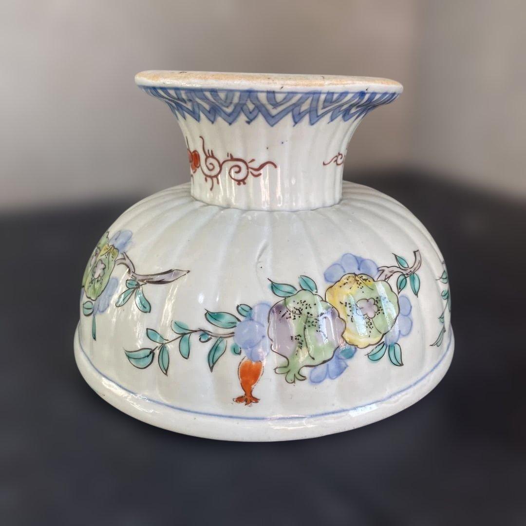 カケヒビなし古伊万里　杯洗　盃洗　色絵杯洗　陶芸　年代物