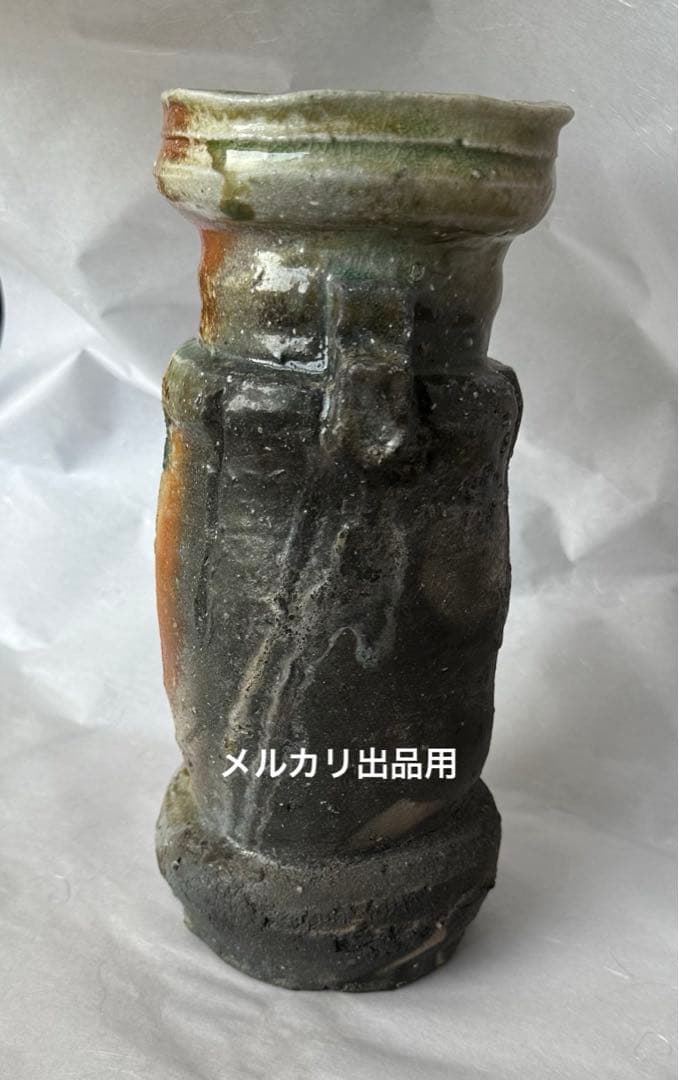 杉本貞光　伊賀耳付花入　伊賀　信楽　寺垣外窯　茶道具　共箱