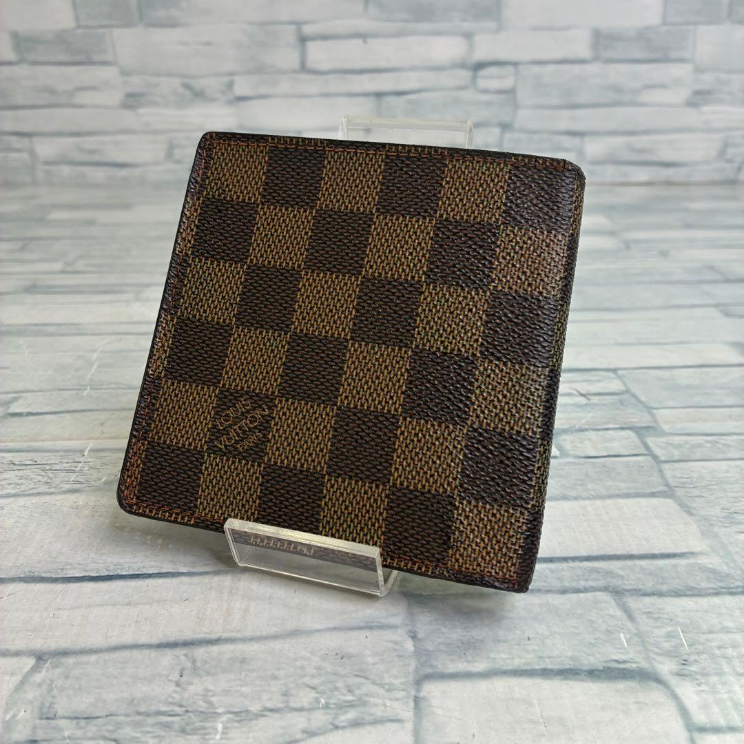 極美品　55LOUIS VUITTON ルイヴィトン ダミエ 二つ折り財布 g4