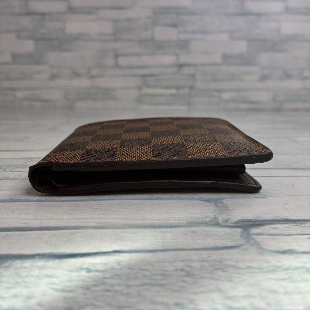 極美品　55LOUIS VUITTON ルイヴィトン ダミエ 二つ折り財布 g4