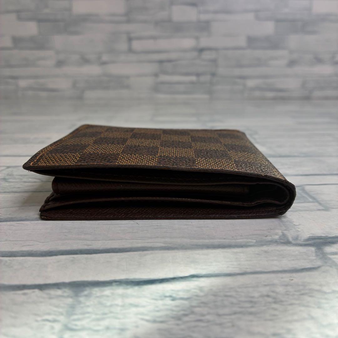 極美品　55LOUIS VUITTON ルイヴィトン ダミエ 二つ折り財布 g4