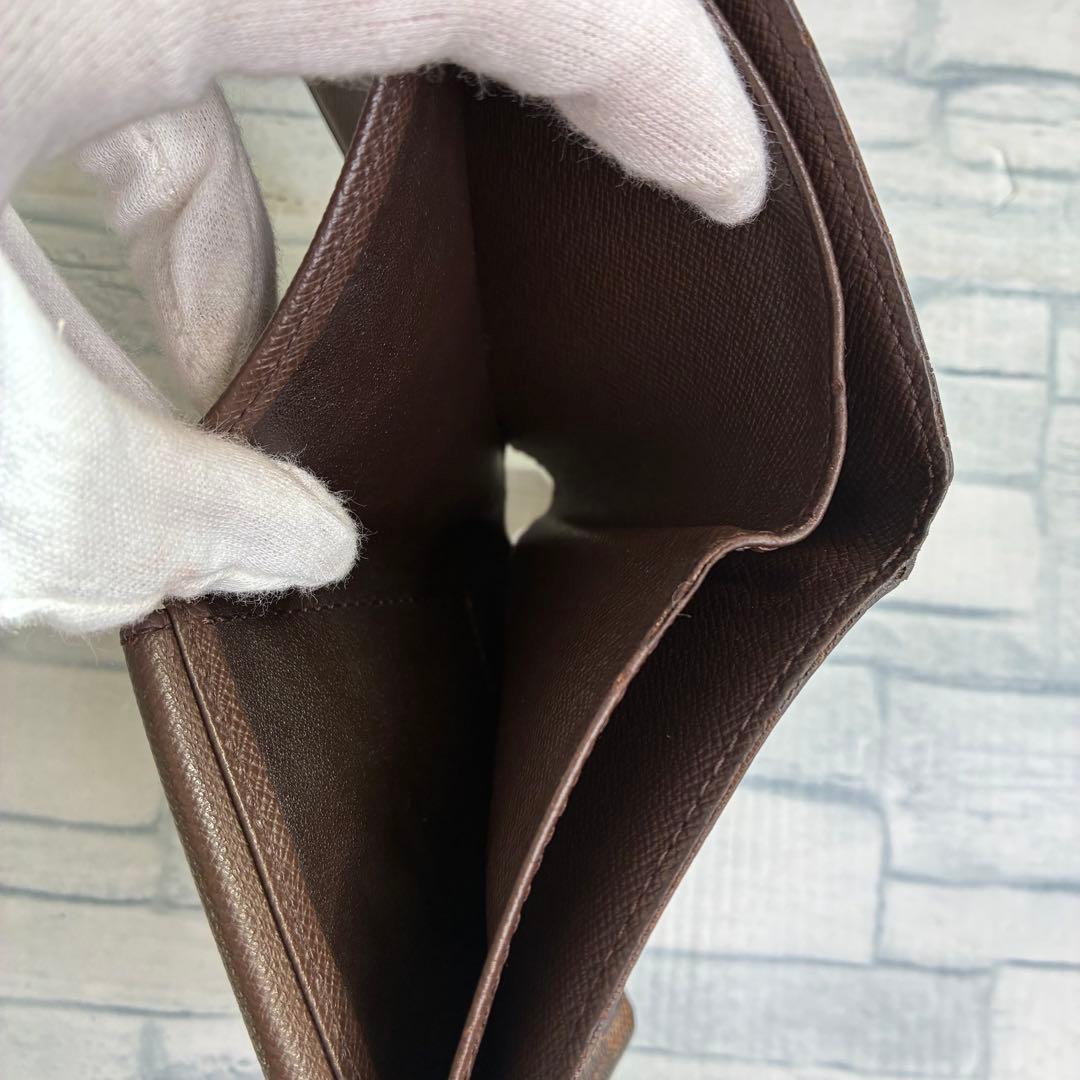 極美品　55LOUIS VUITTON ルイヴィトン ダミエ 二つ折り財布 g4